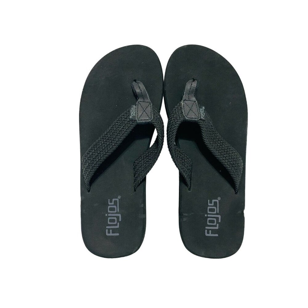 FLOJOS Sandals SYDNEY Black Foam Thong Strap Womens 6